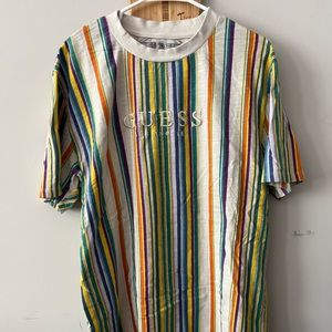 Multi-Colored Striped Guess T-Shirt